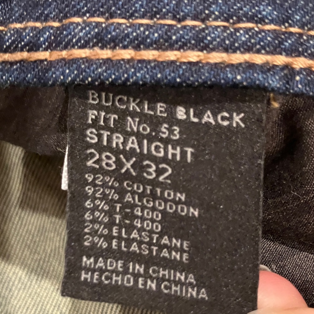 Buckle Dark Blue Women Jeans - Picture 8 of 10